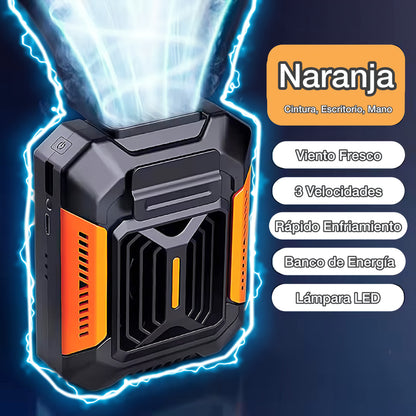 🌬️ Ventilador de Cintura Portátil 2 en 1 + Power Bank 🔌