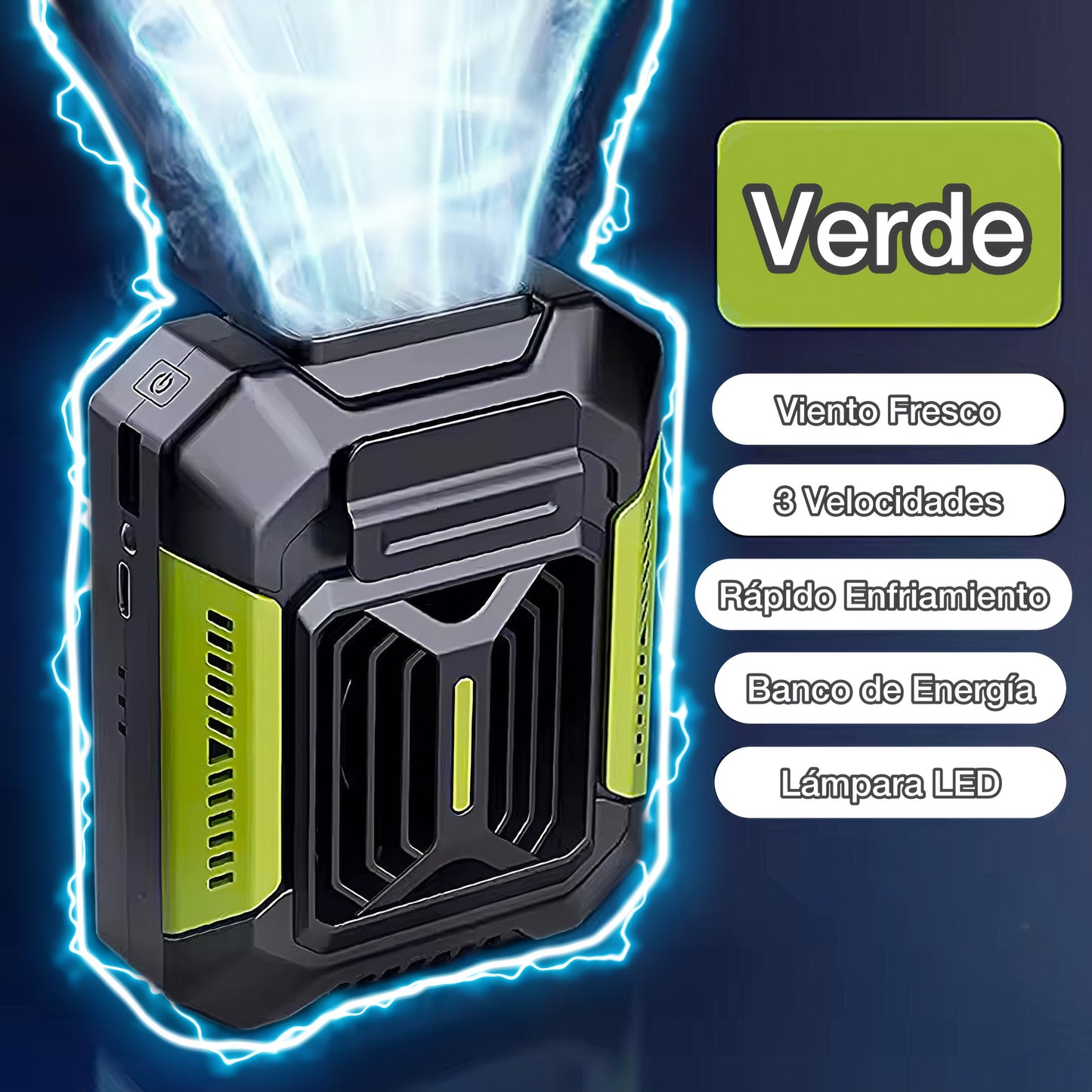 🌬️ Ventilador de Cintura Portátil 2 en 1 + Power Bank 🔌