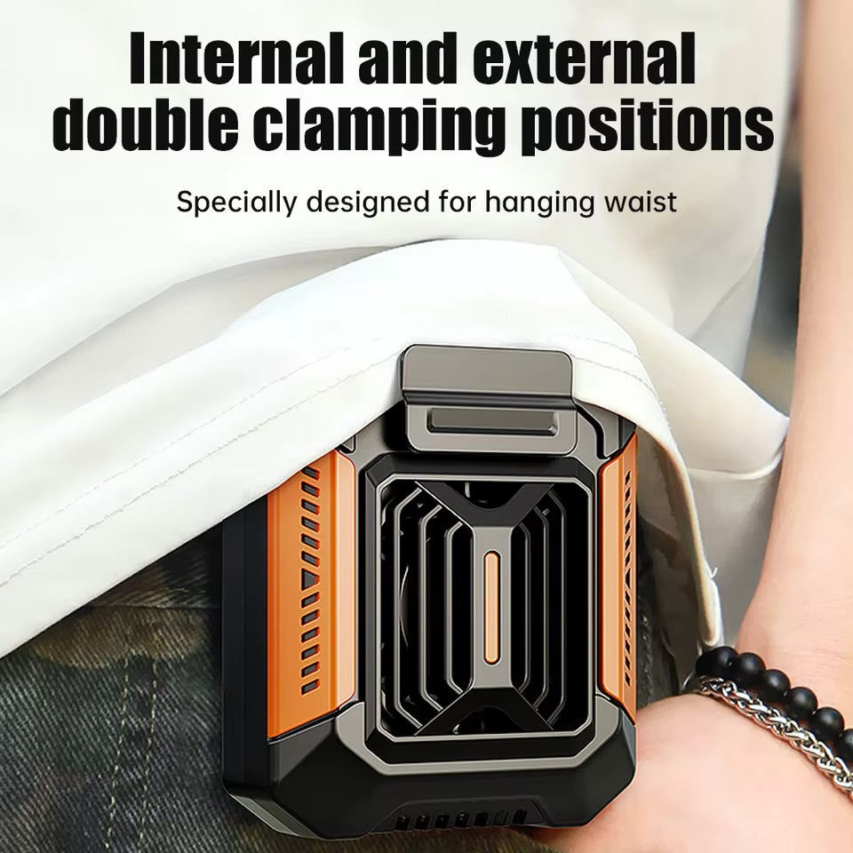 🌬️ Ventilador de Cintura Portátil 2 en 1 + Power Bank 🔌