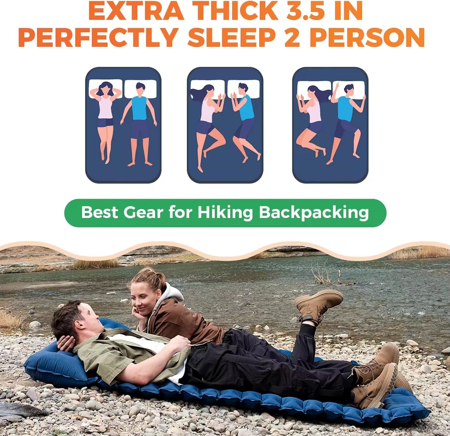 🏕️ Colchoneta Inflable HiiPeak – Descanso Premium en Tus Aventuras 🌄
